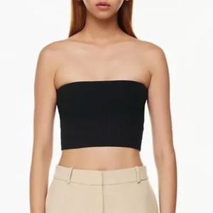 Aritzia Babaton Black Sculpt Knit Tube Top Size XS